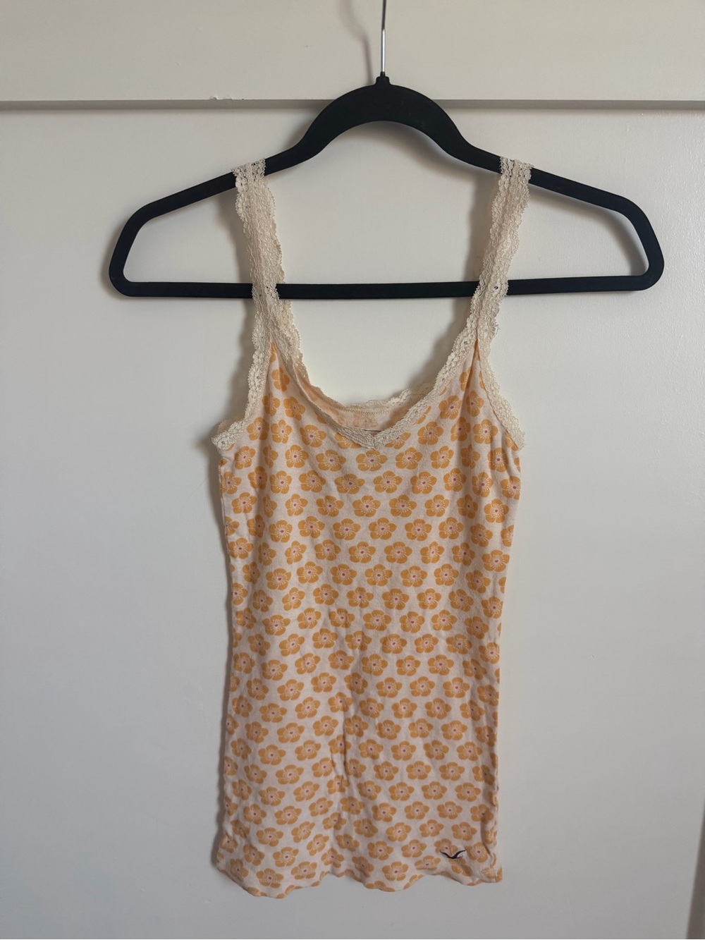 Vintage Hollister Floral Lace Trim Tank